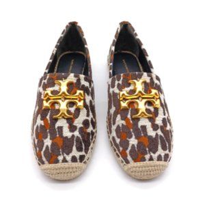 Tory Burch Eleanor Leopard Medallion Espadrilles size 7.5